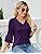 TFSDOD زنانه یقه V یقه 3/4 تاپ آستین زنگ دار یقه یقه دار پیراهن آستین دار یقه دار بلوزهای گشاد تابستانی تابستانی Thumbnail