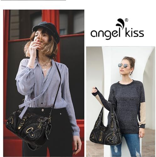 کیف دستی و کیف دستی Angelkiss Hobo برای زنان کیف دستی زنانه کیف زنانه کیف های شانه بزرگ روزانه Image