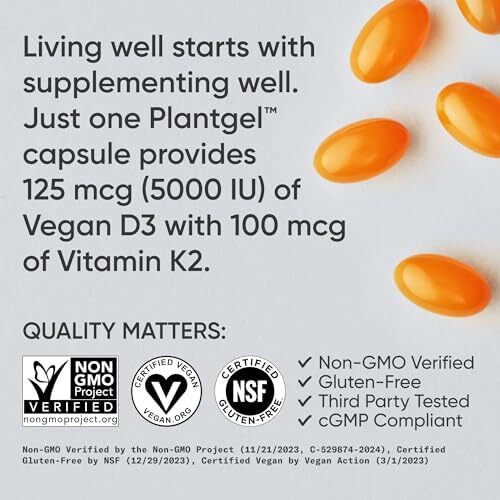 ویتامین K2 + D3 از Sports Research با روغن نارگیل ارگانیک برای جذب بهتر Image