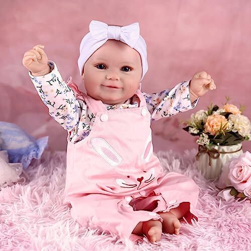 BABESIDE Reborn Baby Dolls, 20Inch Soft Cute-Realistic Baby Doll Girl w/Complete Accessories Real Life Reborn Baby Dolls That Look Real for 3+ Years Old Girls Gifts, Playtime Image