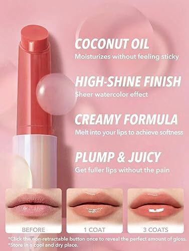 آرایش SHEGLAM - Pout-Perfect Shine Lip Plumper - Moisturizing Plumping Lip Glass Solid Nourishing (In Bloom) Image