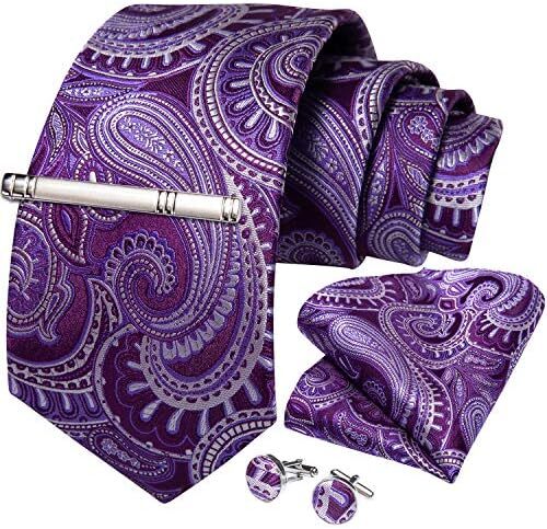 ابریشم کراوات مردانه DiBanGu (بسته 5 عددی) Image