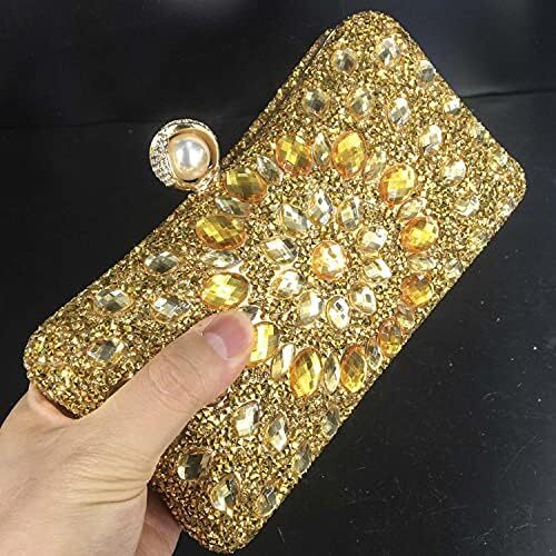 کیف پول‌های Clutch کریستالی Boutique De FGG برای کیف‌های شب زنانه کیف بدلیجات جشن عروسی Image