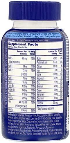 بایر وان ا دی، مولتی ویتامین مردانه، مواد معدنی، مکمل با ویتامین A، ویتامین C، ویتامین D، ویتامین E و روی برای حمایت از سلامت ایمنی، B12، کلسیم و بیشتر، 200 قرص