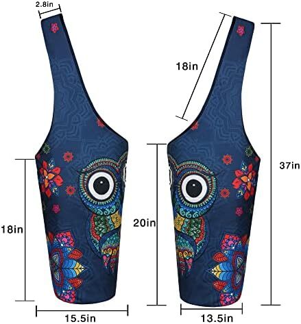 کیف مت یوگا چاپ شده مد روز با جیب کناری بزرگ و جیب زیپ دار کیف یوگا بلند و مناسب تشک های بزرگ - دارای لوازم جانبی یوگا بیشتر Image