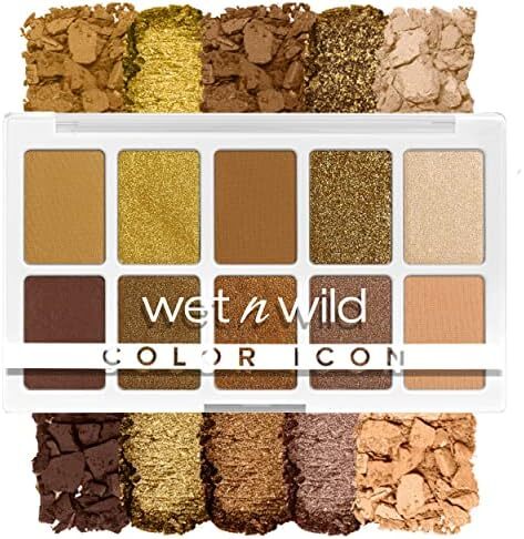 Wet n Wild Color Icon 10 Pan Palette، پالت سایه چشم، 10 رنگ غنی از رنگدانه برای آرایش روزمره، فرمول طولانی مدت و ترکیب آسان، Call Me Sunshine، 0.42 اونس (بسته 1 عددی) Image