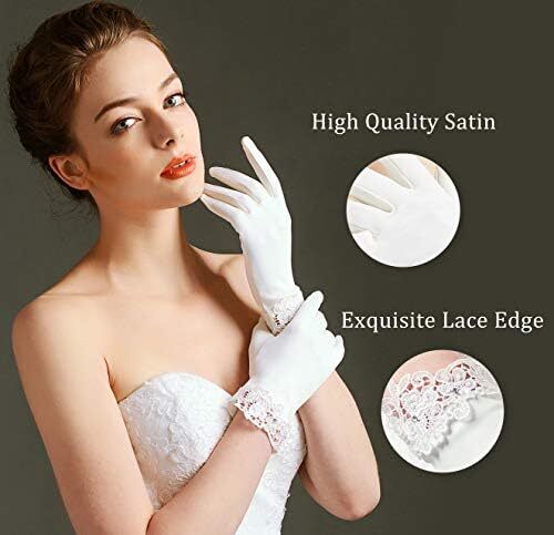 دستکش توری عروسی BABEYOND دستکش کوتاه زنانه برای مهمانی چای دستکش مچی ضیافت دستکش رقص تابستانی Image