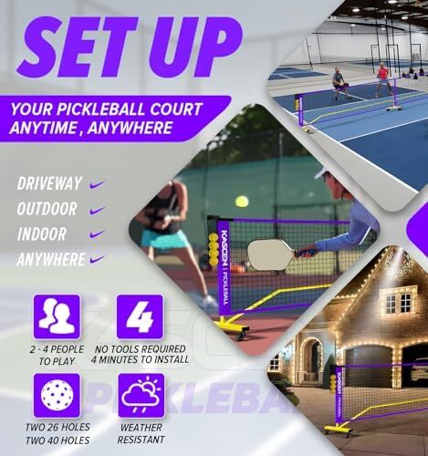 KASCEN 4 Pack ایالات متحده Pickleball (USAPA) مورد تایید Pickleball-V1 Image