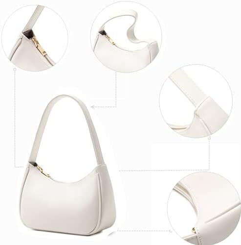 کیف‌های شانه‌ای زنانه CYHTWSDJ، کیف دستی مینی کلاچ مدل Hobo Tote با زیپ بسته Image