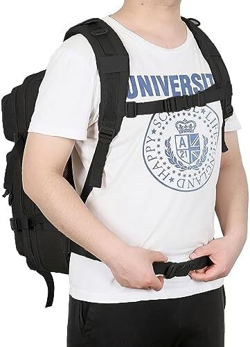 QT&QY 45L Military Tactical Backpacks Molle Army Assault Pack 3 Day Bug Out Survival Bag Hiking Treeking Rucksack Image