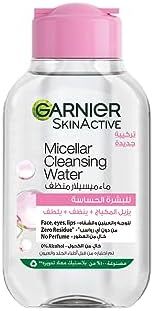 آب پاک کننده میسلار All-in-One Garnier، پاک کننده آرایش، پاک کننده و تسکین دهنده پوست، بدون شستشو، SkinActive، 100 میلی لیتر Image
