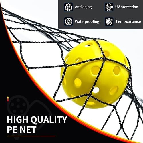 ست توپ ترشی قابل حمل GOTWAH با توری برای درایو - سیستم توری با سایز تنظیمی 22FT و دست و پاچه های فایبر گلاس مجموعه 4 و 4 توپ ترشی فضای باز و 4 توپ ترشی داخلی و 2 کیسه Image