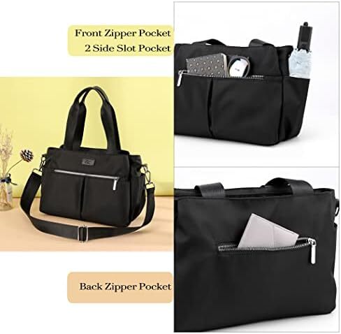 کیف دستی زنانه نایلونی سبک DOURR Hobo Handbags، کیف های چند محفظه ای Image