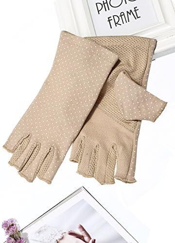 دستکش بدون انگشت Maxdot ضد لغزش محافظ UV دستکش رانندگی تابستانی در فضای باز برای زنان و دختران Image