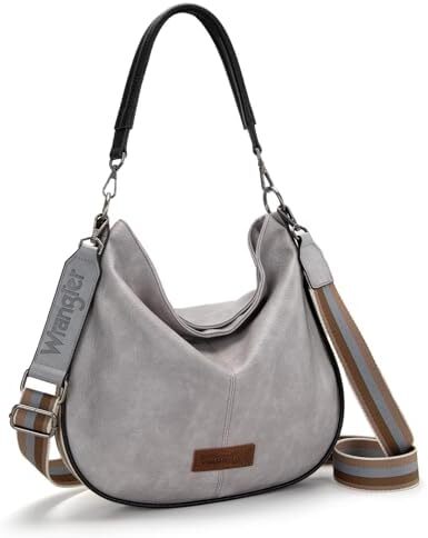 کیف های زنانه رانگلر هوبو کیف های شانه ای نواری نخی راه راه و کیف های دستی با بند Image