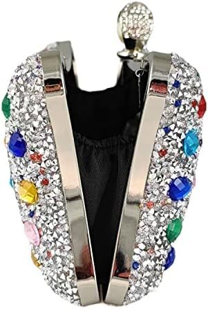 کیف پول‌های Clutch کریستالی Boutique De FGG برای کیف‌های شب زنانه کیف بدلیجات جشن عروسی Image