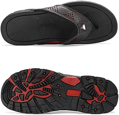 OUSIMEN مردانه دمپایی دمپایی راحتی در فضای داخلی و فضای باز صندل بنددار بند انگشتی گاه به گاه Image