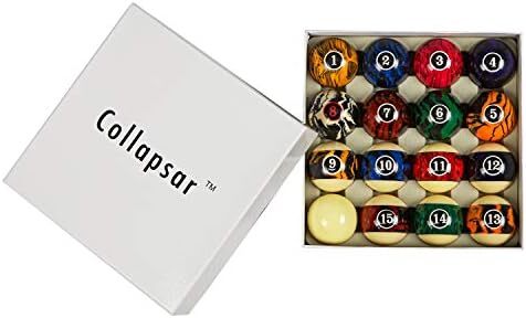 توپ های بیلیارد 2-1/4 اینچی کولاپسار لوکس 2-1/4 اینچی توپ بیلیارد به سبک چرخشی مرمری ست کامل 16 توپی (چند سبک موجود) Image