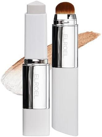 کرم استیک بلانک کاور V سفید - استیک فاندیشن تغییر رنگ کره‌ای با ولوفیلین - پایه آرایشی با پوشش متوسط تا کامل و جلوه درخشان - دو سر با برس جداشدنی (203 متوسط، 0.45 اونس) Image