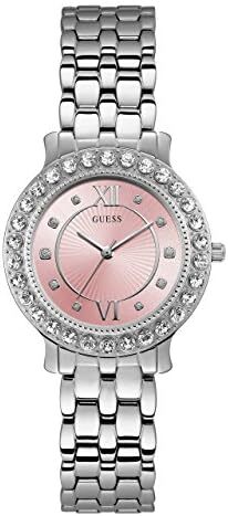ساعت مچی کریستالی استیل ضد زنگ زنانه GUESS