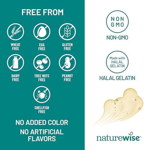 مکمل روغن ماهی امگا 3 با قدرت اضافی NatureWise - 1000 میلی‌گرم در هر وعده - 600 EPA و 400 DHA و ویتامین E - حمایت از سلامت قلب و مغز - طعم لیمو، غیرتراریخته - 180 کپسول نرم [تأمین 3 ماهه] Image