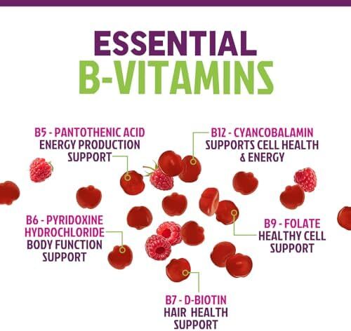 قرص های جویدنی مولتی ویتامین برای بزرگسالان با ویتامین های A، C، D، B12 - مولتی ویتامین های جویدنی برای حمایت تغذیه روزانه با ویتامین ها و مواد معدنی برای زنان و مردان، مولتی ویتامین نچرالز - 60 عدد Image