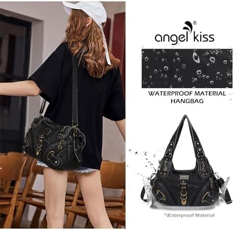 کیف دستی و کیف دستی Angelkiss Hobo برای زنان کیف دستی زنانه کیف زنانه کیف های شانه بزرگ روزانه Image