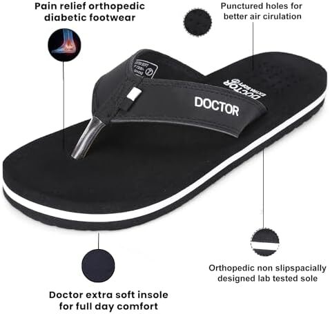 دمپایی DOCTOR EXTRA SOFT Ortho Care دمپایی ارتوپدی و دیابتی Super Fit Comfort Doctor دمپایی، دمپایی دکتر، دمپایی دمپایی، اسلاید و دمپایی هاوس برای مردان D-24 Image