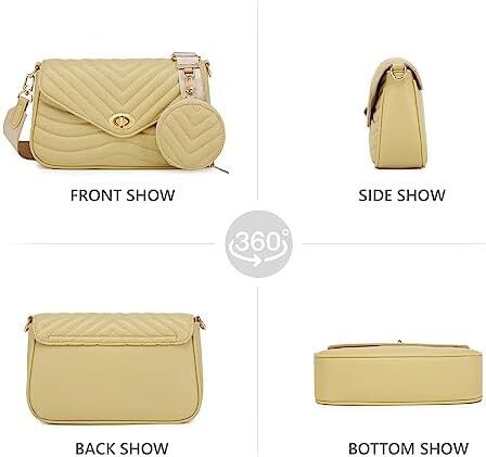 کیف زنانه جیهان جیهان بادی جیهان کیف دستی شانه ای طرح دار کیف کوچک Image