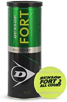 توپ تنیس دانلوپ فورت (جنس: لاستیک، رنگ: سبز) اندازه استاندارد (4 قوطی | 12 توپ (3 توپ / قوطی) Image