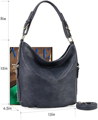 کیف دستی زنانه مونتانا West Hobo کیف های بزرگ و کیف های دستی با گل میخ و بند کراس بادی Image