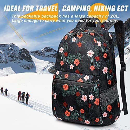 کوله‌پشتی ضدآب بسیار سبک تاشو G4Free کوچک 20 لیتری برای کمپینگ زنانه دوچرخه‌سواری مردانه Image