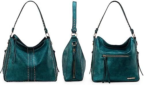 کیف دستی زنانه مونتانا West Hobo کیف های بزرگ و کیف های دستی با گل میخ و بند کراس بادی Image