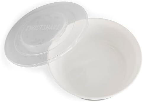 کاسه نوزاد Twistshake با درب محکم | ظروف غذایی بدون BPA برای نوزادان | بشقاب تغذیه برای کودکان 6 ماه به بالا | آموزش غذایی برای کودکان نوپا | سفید