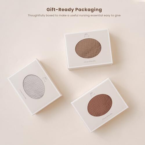 پوشش شیردهی کنسی موسلین برای شیردهی نوزاد، پوشش شیردهی ۱۰۰٪ پنبه‌ای قابل تنفس با حلقه سخت برای پیشبند شیردهی مادر، چتر صندلی خودرو چندمنظوره (خاکستری) (BRJ06) Image