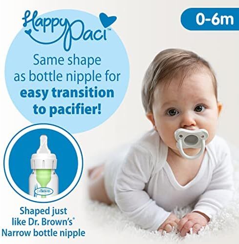 Dr. Brown's Natural Flow® Anti-Colic Options+™ Narrow Breast to Bottle Pump & Store Feeding Set with Slow Flow, Baby Bottle Travel Caps and 100% Silicone HappyPaci™ One-Piece Pacifier, Blue Image