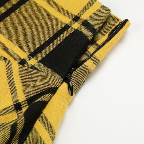 دامن های کوتاه چهارخانه گوتیک IDEALSANXUN برای دامن های چهارخانه کمر بلند زنانه Image