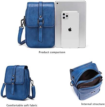 کیف تلفن کراس بادی قدیمی زنانه، کیف شانه ای کوچک مسنجر، کیف پول کیف پول نقد Image