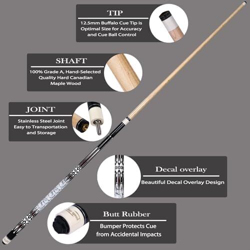 چوب استخر ری اسپید با قاب سخت چوب استخر حرفه ای بیلیارد 19/20 اونس استیک Image