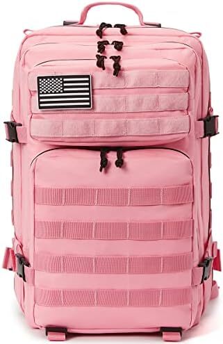 QT&QY 45L Military Tactical Backpacks Molle Army Assault Pack 3 Day Bug Out Survival Bag Hiking Treeking Rucksack Image