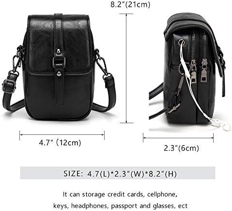 کیف تلفن کراس بادی قدیمی زنانه، کیف شانه ای کوچک مسنجر، کیف پول کیف پول نقد Image