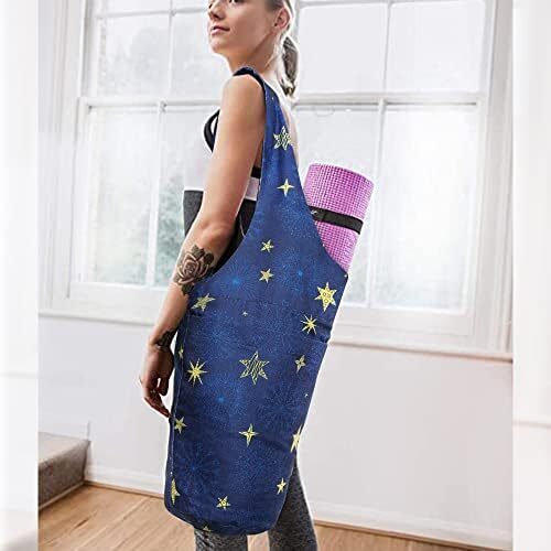 کیف مت یوگا چاپ شده مد روز با جیب کناری بزرگ و جیب زیپ دار کیف یوگا بلند و مناسب تشک های بزرگ - دارای لوازم جانبی یوگا بیشتر Image