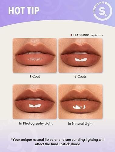 آرایش SHEGLAM - Pout-Perfect Shine Lip Plumper - Moisturizing Plumping Solid Lip Glass Non-Curishing (Makin' Me Blush) Image