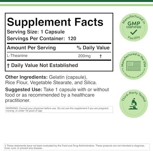 مکمل های دو چوب L-Theanine - 120 کپسول 200 میلی گرمی