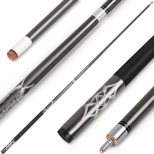 مجموعه چوب استخری Kmise از 1 چوب بیلیارد حرفه ای استخر - الگوی جوهر جاسازی شده 18،19،20 اوز استیک-ساخته شده از کامپوزیت فایبرگلاس گرافیت Image