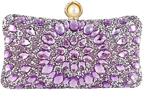 کیف پول‌های Clutch کریستالی Boutique De FGG برای کیف‌های شب زنانه کیف بدلیجات جشن عروسی Image