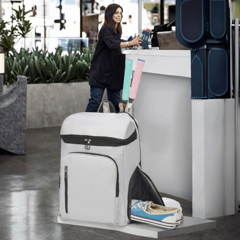 کیف کوله‌پشتی راکت تنیس حرفه‌ای بزرگ با محفظه کفش ضدآب | مناسب تنیس، بدمینتون، اسکواش و پیکل‌بال (نوجوان و بزرگسال) Image