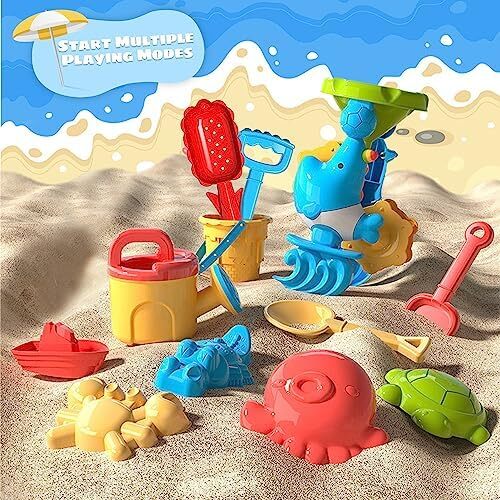 میز آب کودکان ERTYU 4 در 1 میز آب شنی اسباب بازی های فضای باز برای کودکان نوپا میزهای بازی آبی کودکان و نوجوانان اسباب بازی های ساحلی تابستانی هدایای تولد اسباب بازی های پسرانه دخترانه 3 تا 9 ساله (4 در 1 میز آبی) Image