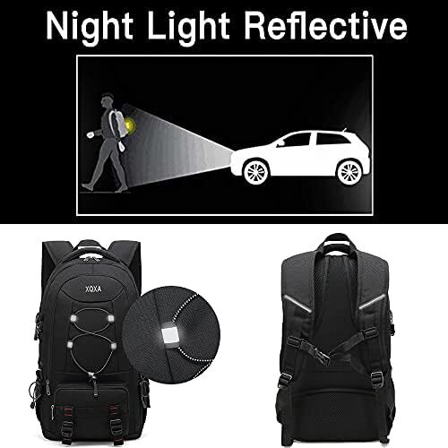 کوله پشتی مسافرتی XQXA، کوله پشتی پیاده روی ضد آب با ظرفیت 45 لیتری کوله پشتی لپ تاپ 17.3 اینچی مردانه کوله پشتی کوهنوردی زنانه برای کمپینگ ورزشی در فضای باز Image