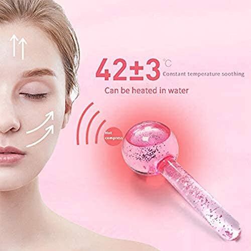 2 عدد توپ جادویی سرد برای ماساژ صورت، ابزار مراقبت از پوست برای کاهش جوش و چین و چروک، سفت کردن صورت و تسکین قرمزی